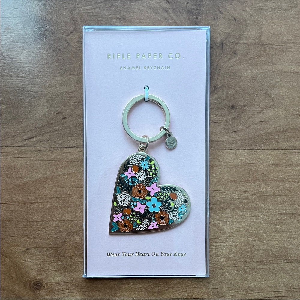 Rifle Paper Co. Floral Heart Keychain - Picture 3 of 3